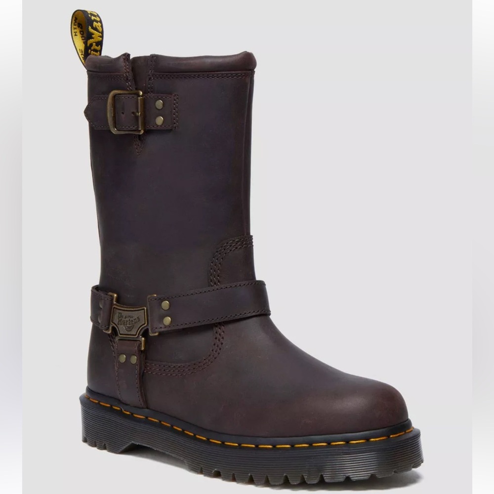 Dr. Martens Anistone Hi Brown Boots women size 10